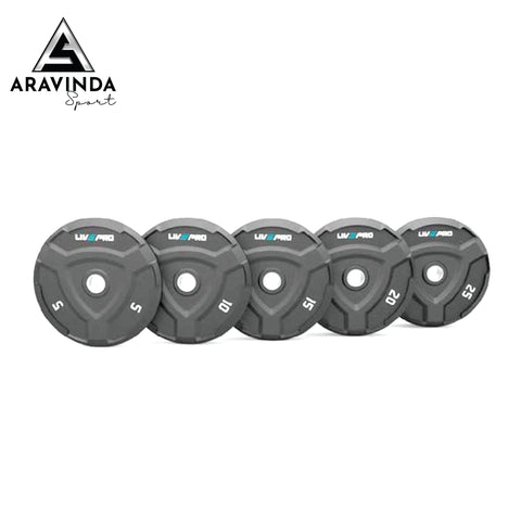 LIVEPRO Rubber Black Bumper Plate 10 Kg